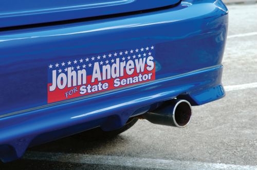 Bumper stickers are a quintessential component of any political campaign