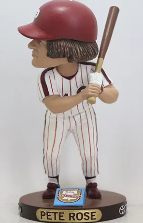 The Phillies will cancel their planned Pete Rose bobblehead promotion. | Credit: Stadium Giveaway Exchange